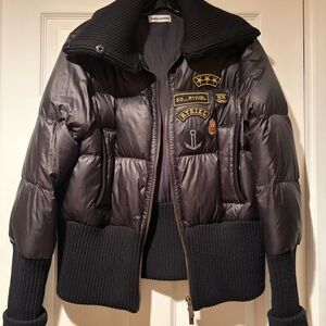 Sonia Rykiel Black Jacket with Embroidered Patches